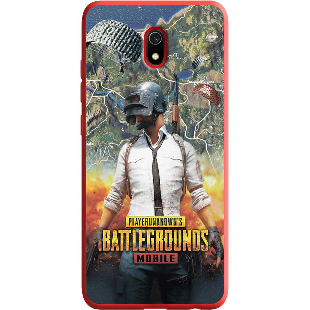 Чехол Boxface Xiaomi Redmi 8A PUBG Mobile Красный силикон (38341-up2309-38672)