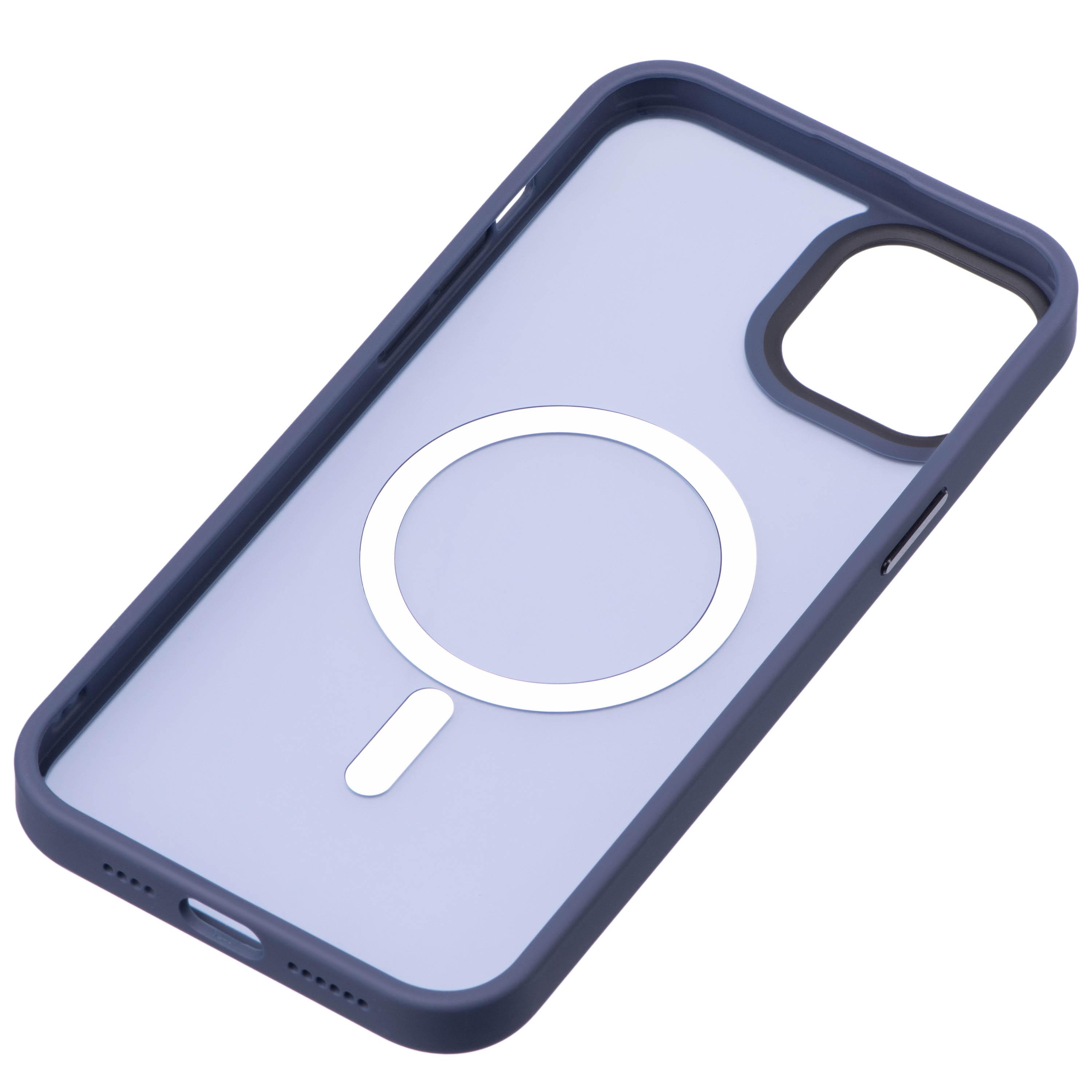 Чехол 2E Basic для Apple iPhone 15 Plus, Soft Touch MagSafe Cover, Dark Blue (ERC-2E-IPH-15PRM-OCLS-DL) - фото 3