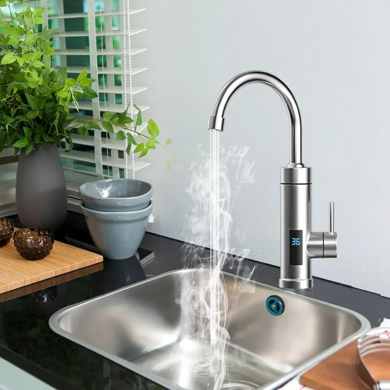 Водонагреватель проточный RX-016 с экраном 3 кВт (30659188) - фото 2 Водонагреватель проточный RX-016 с экраном 3 кВт (30659188) - фото 2