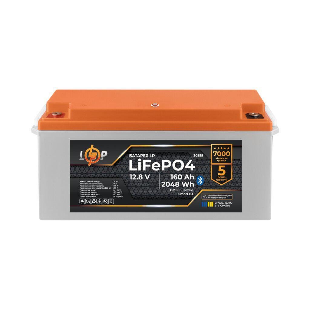 Аккумулятор LogicPower LiFePO4 Smart BT пластик 12,8V 160 Ah 2048 Wh BMS 160/80А (29879933)