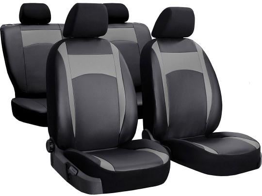 Авточехлы из экокожи Pok-ter Desing Leather для Geely Emgrand 8 EC8 2013-2020 2002-2011 с серой вставкой (9014845)