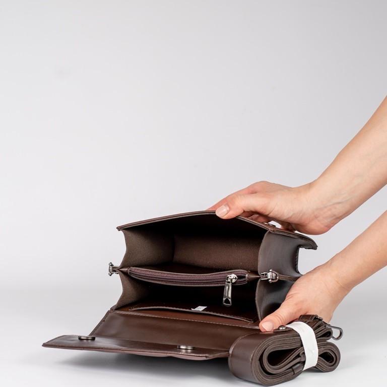 Сумка женская XENIA № 22-22 из эко-кожи Коричневый - фото 4 Сумка женская XENIA № 22-22 из эко-кожи Коричневый - фото 4