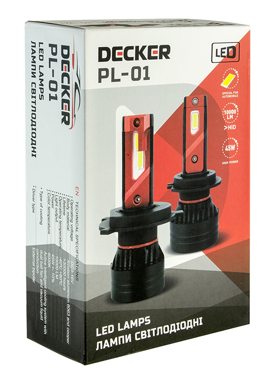 Світлодіодні лампи Decker H11 LED PL-01 5000K 45 W 12-24 V