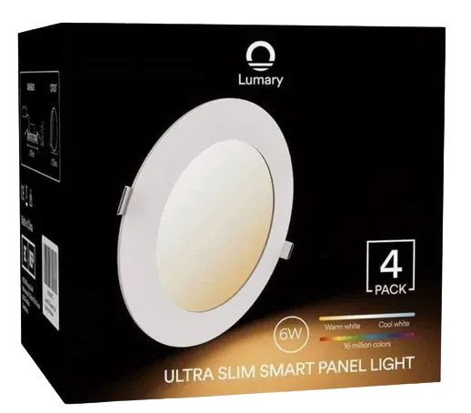 Світильник світлодіодний Lumary Ultra Slim Smart Panel Light стельовий 6 Вт 4 шт. (2313006580) - фото 2