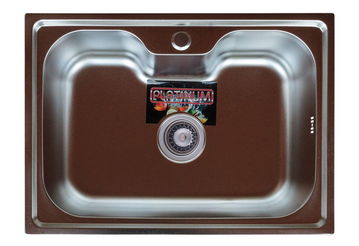 Мойка кухонная Platinum Декор 6043 с нержавеющей стали 0,8/180 мм (000015462)