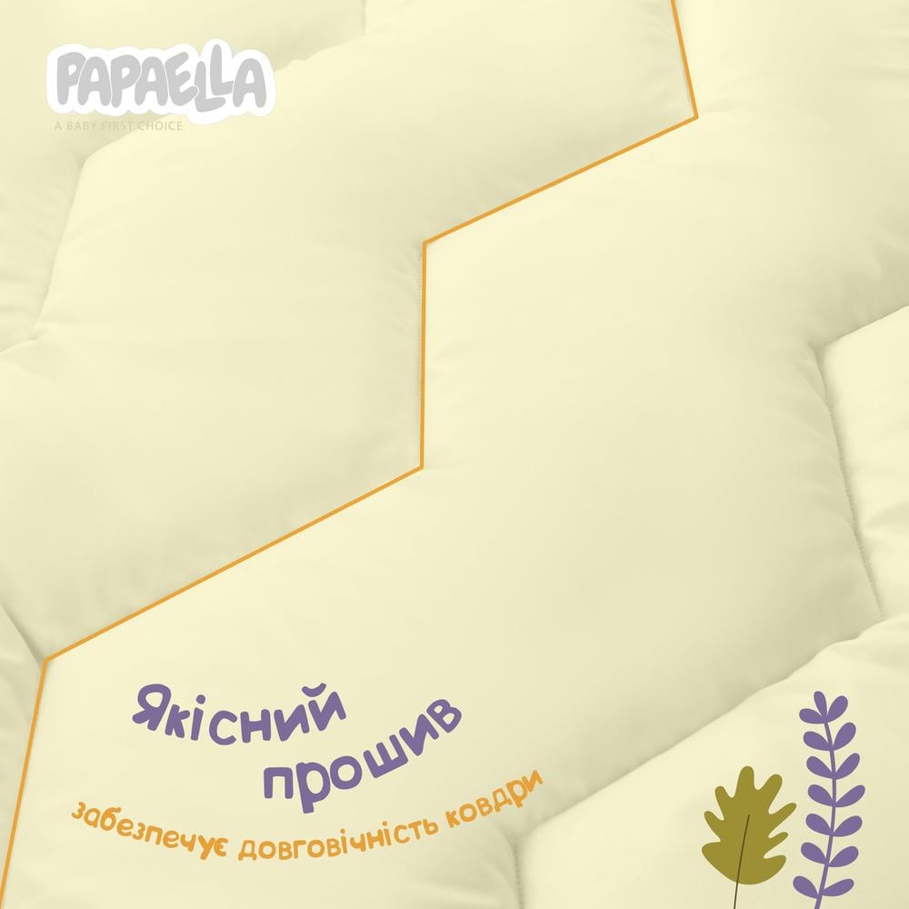 Набір дитячий у ліжечко PAPAELLA Comfort ковдра 100х135 см та подушка 40х60 см Молочний (24000) - фото 9