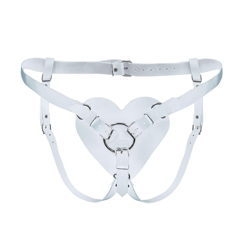 Трусики в форме сердца для страпона Feral Feelings Hearts Strap-on Belt SO9418 Белый (54128)