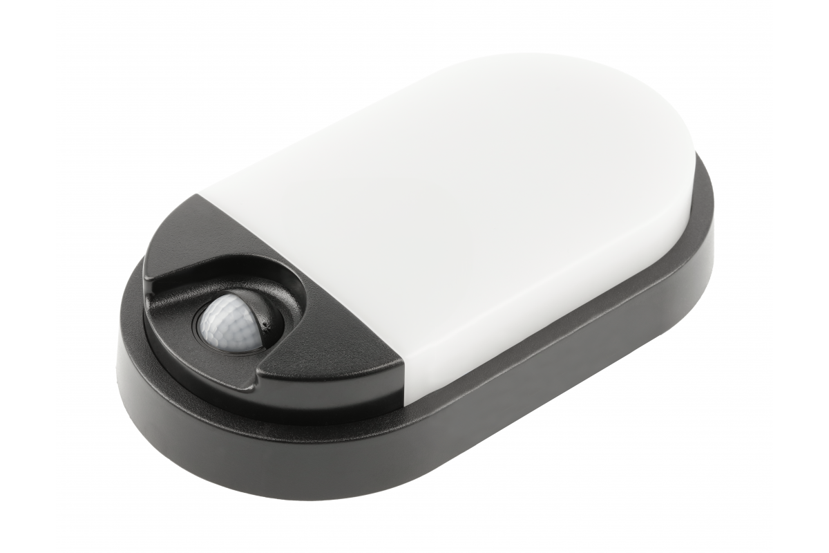 LED-светильник овальный GTV TULON с датчиком движения 15 Вт 1350 Лм 4000K AC220-240V IP54 (28689116)