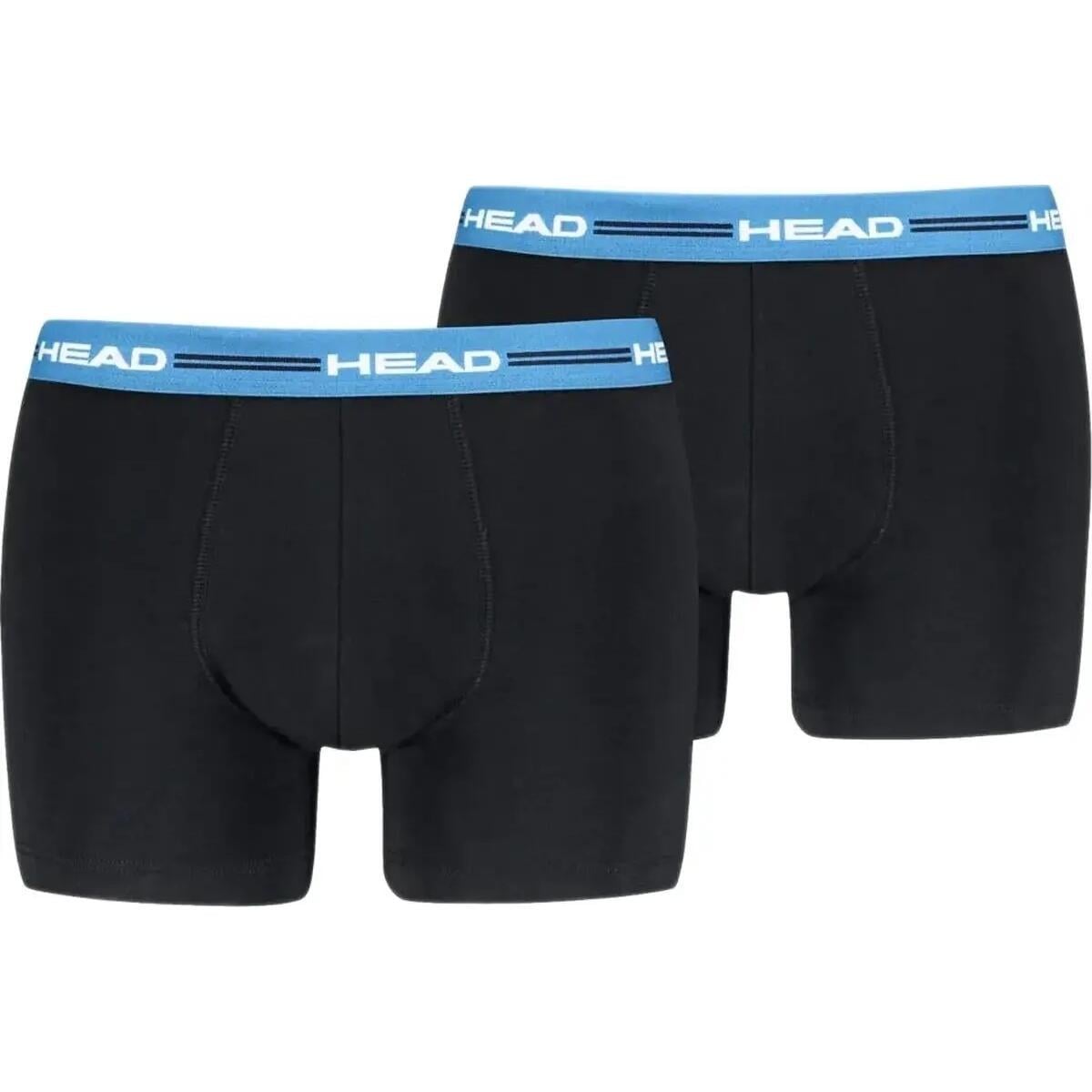 Трусы боксерки Head MEN ELASTIC BOXER 2P 701234928-002 2 шт. M Черно-голубой (56911-48)