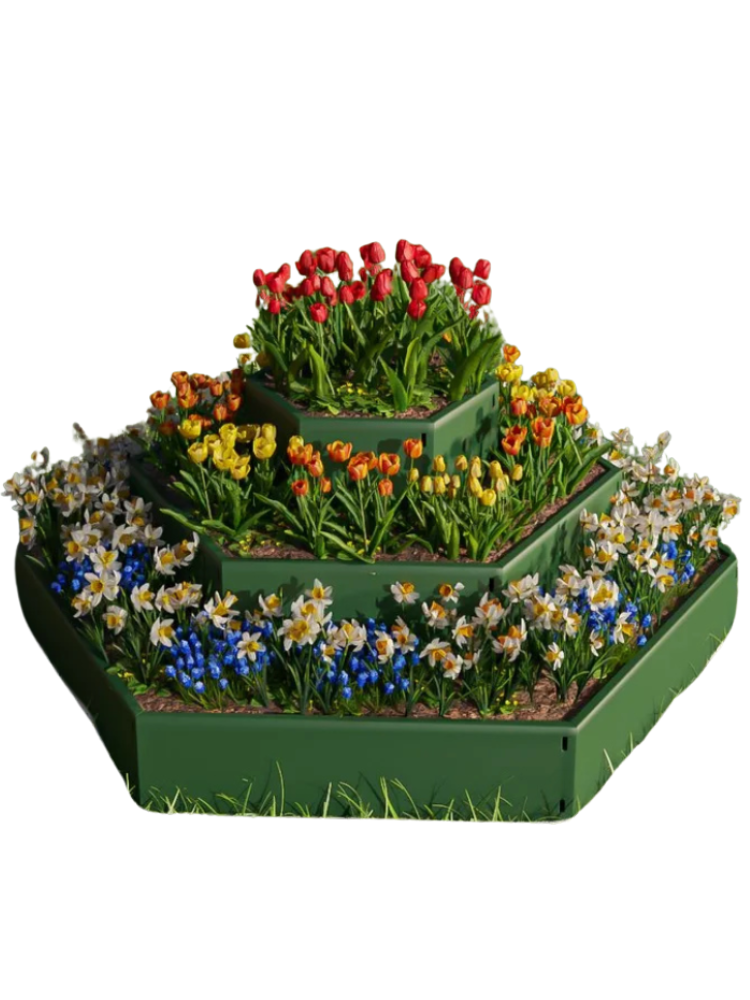 Клумба садовая SIMBUD О 1х1 м RAL6005 (345389)