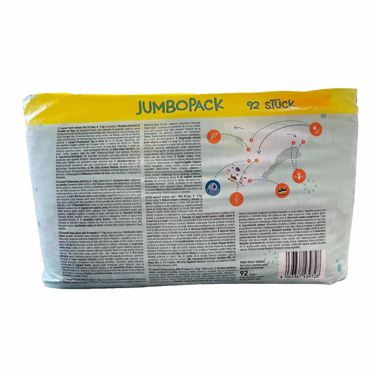 Підгузки дитячі Bevola Baby 3 Midi Jumbopack 4-9 кг 92 шт. (2563995526) - фото 2 Підгузки дитячі Bevola Baby 3 Midi Jumbopack 4-9 кг 92 шт. (2563995526) - фото 2