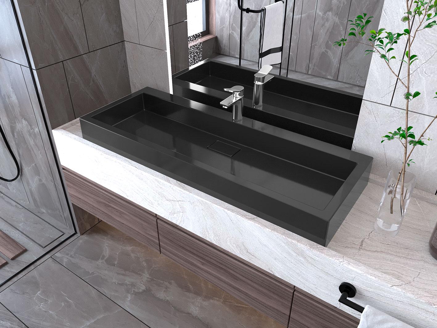 Умывальник накладной Status Aria 120 Black (890)