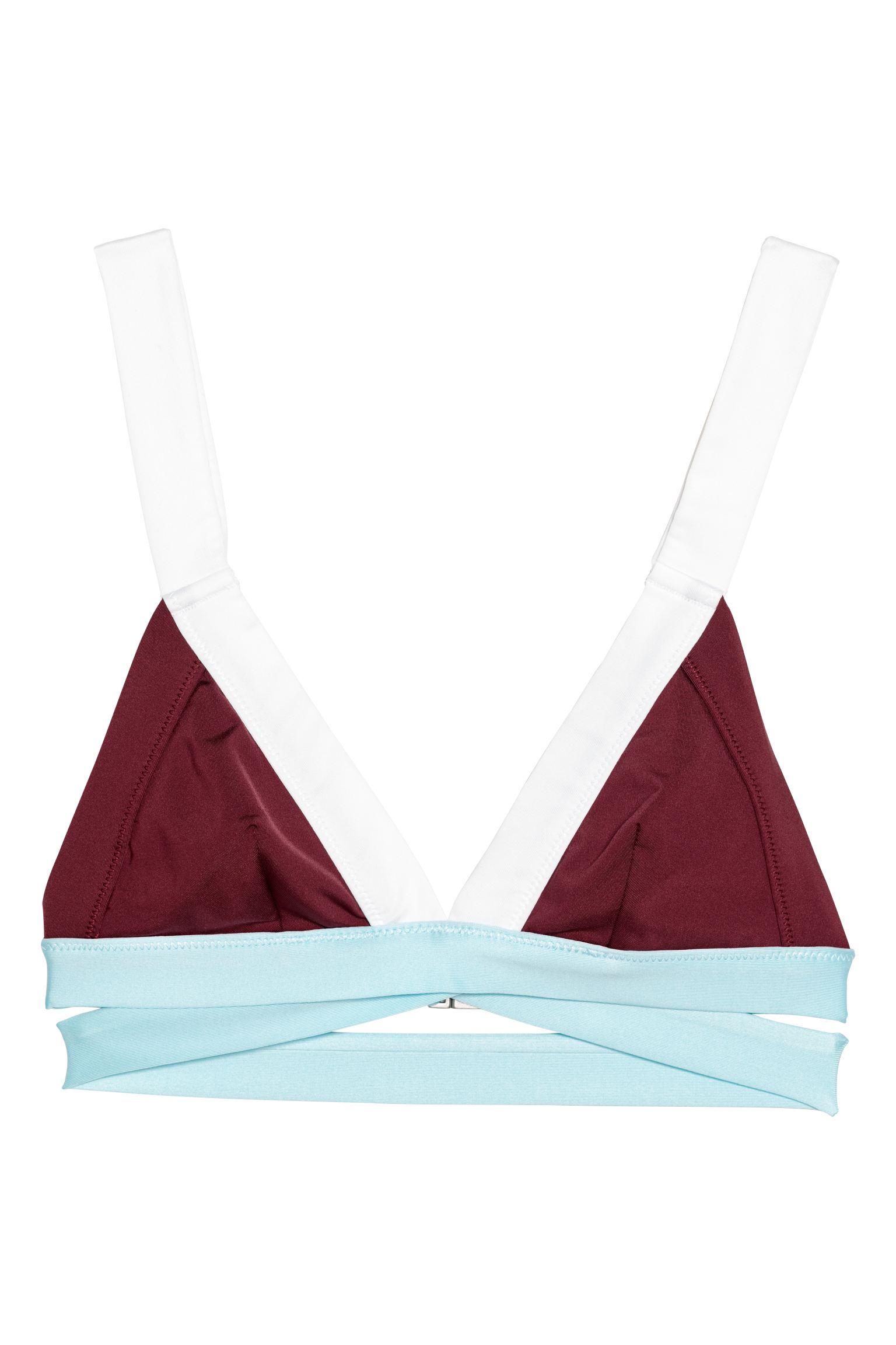 Ліф купальний H&M р. 40 Бордово-білий (9035424647)