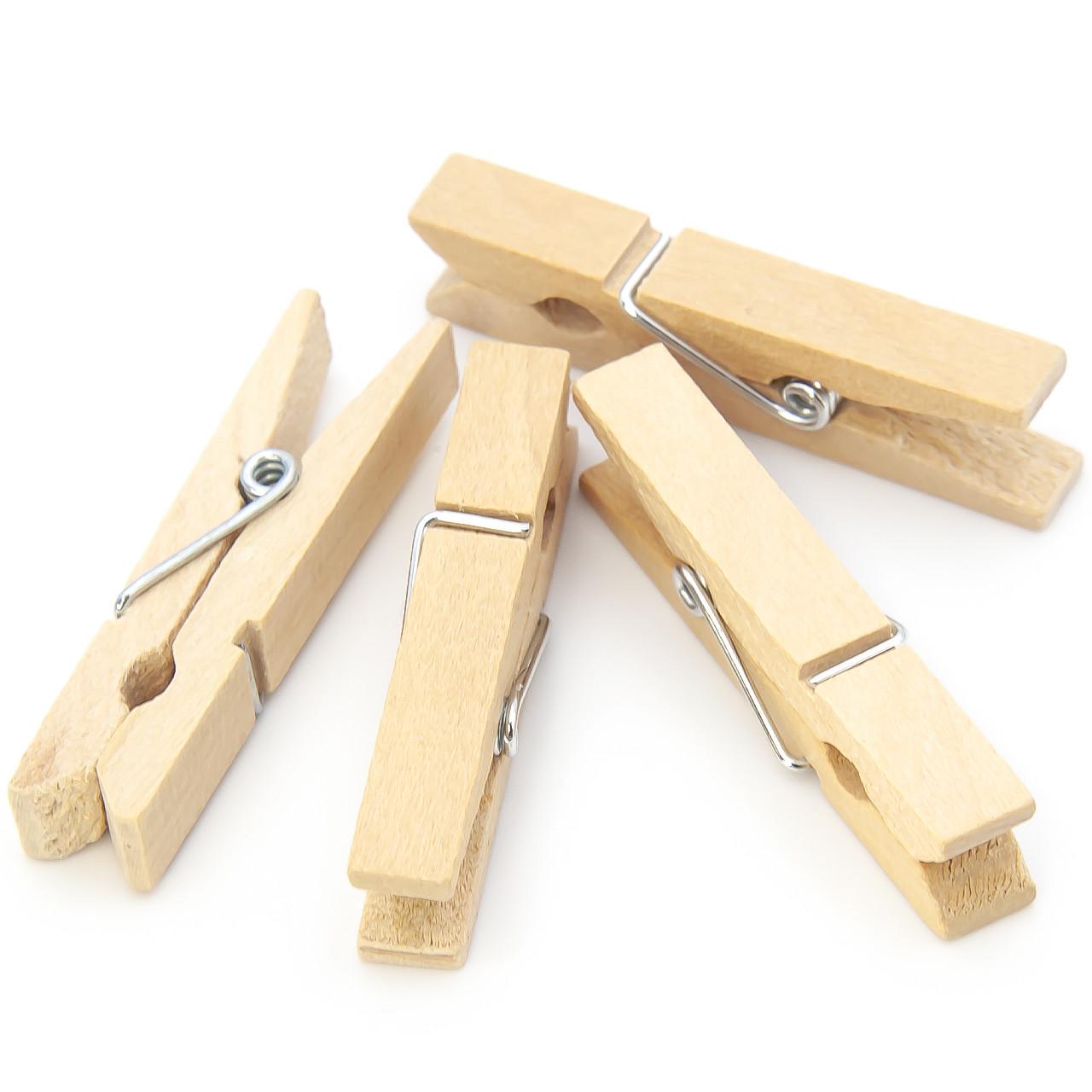 Прищепки декоративные для фото 45х7 мм 15 шт. Бежевый (ДО4507п03)