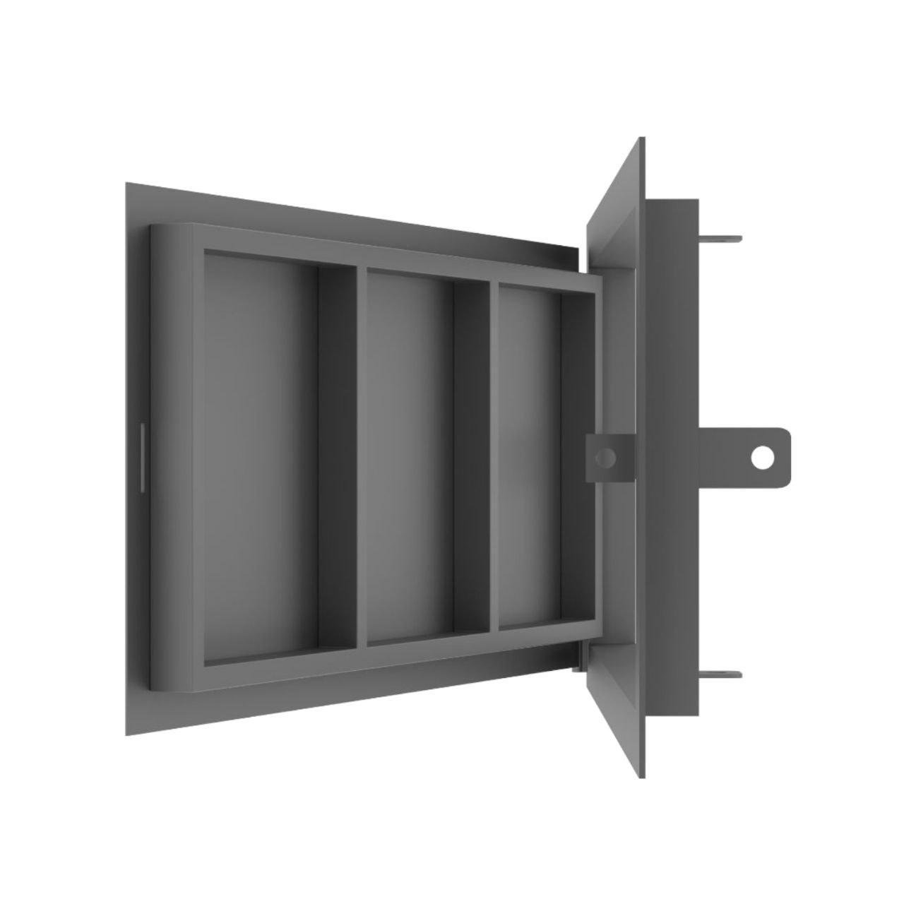 Люк антивандальний стіновий з вухом для навісного замка сталевий ревізійний 400х400 мм Лсв-44 Сірий (2080538758/К0547) - фото 2 Люк антивандальний стіновий з вухом для навісного замка сталевий ревізійний 400х400 мм Лсв-44 Сірий (2080538758/К0547) - фото 2