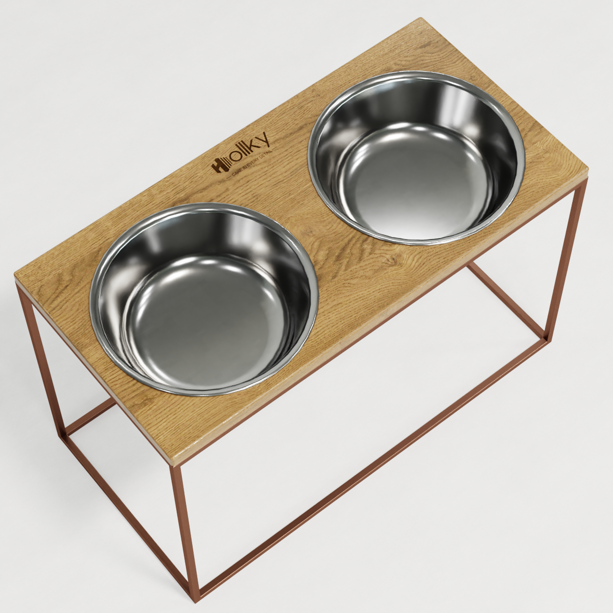 Миски на подставке для очень больших собак Hollky Base XXL40 2х2,8 л (BXXL40-643240-GLNT) - фото 8