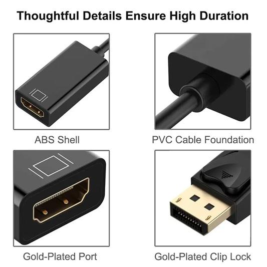 Переходник DisplayPort M to HDMI F 0,15 м Black (DMHF4PP15K) - фото 3 Переходник DisplayPort M to HDMI F 0,15 м Black (DMHF4PP15K) - фото 3