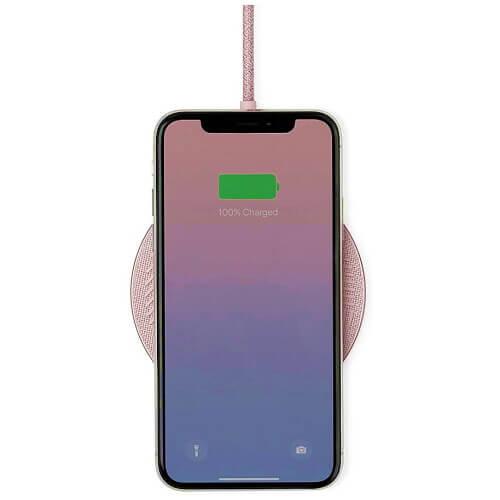 Беспроводная зарядка Native Union Drop Wireless Charger Fabric, Rose (DROP-ROSE-FB-V2)