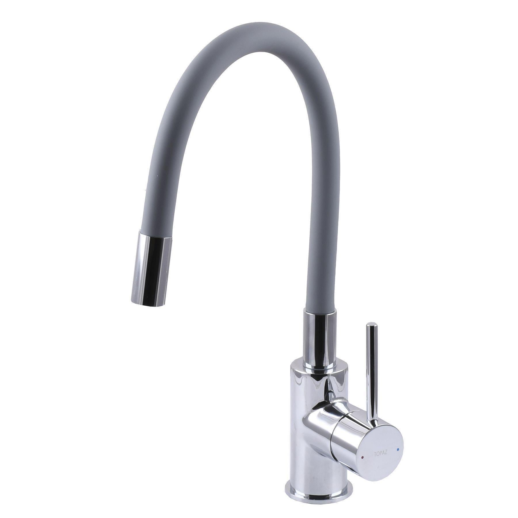 Смеситель для кухни с гибким изливом TPZ CORSICA TC Chrome/Серый (21542)