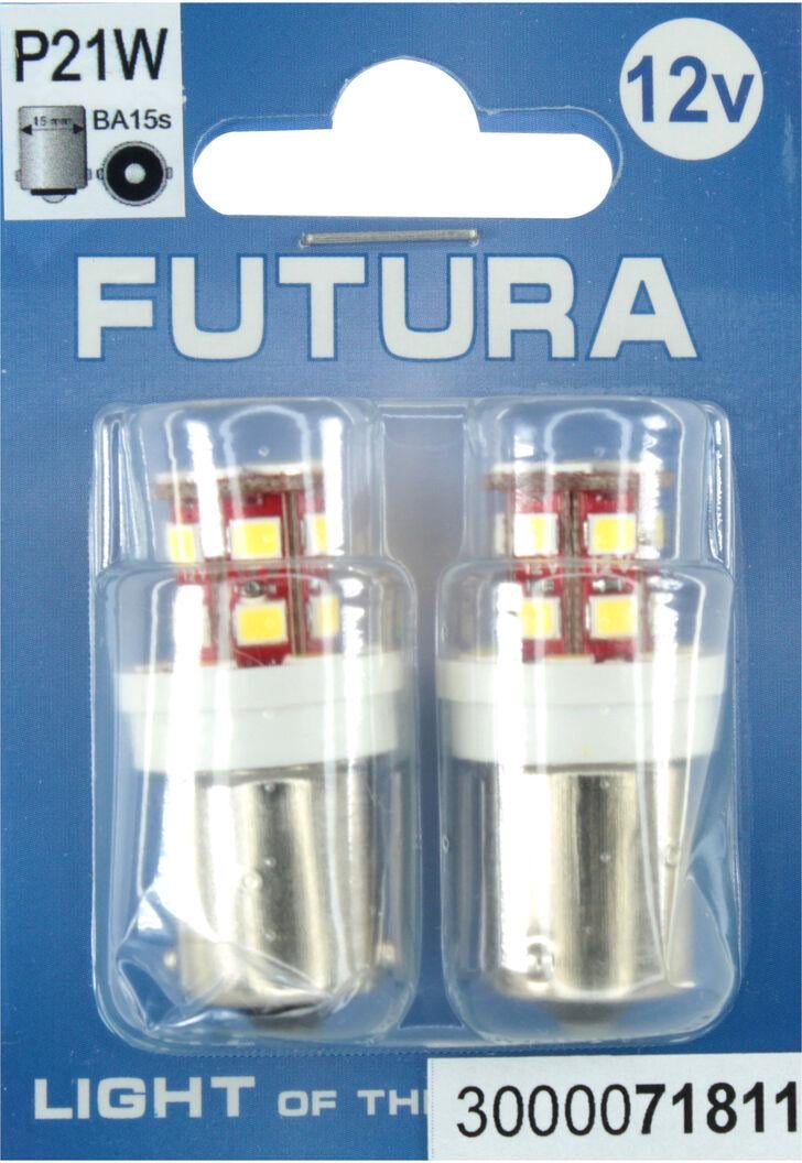 Лампочка FUTURA Груша LED SMD 12V 24 диода R10W BA15s 2 шт. Белый (71811)