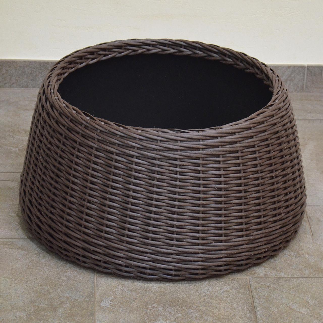 Подставка-юбка под елку плетеная из искусственного ротанга/ручной работы M Чесаный венге (23297118) - фото 5 Подставка-юбка под елку плетеная из искусственного ротанга/ручной работы M Чесаный венге (23297118) - фото 5