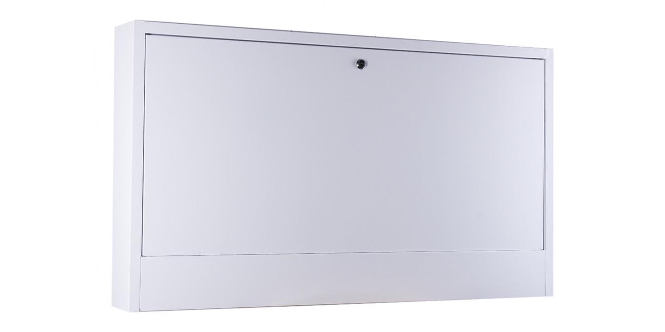 Шкаф коллекторный Галіндустрія ШКЗ-05 для наружного монтажа стальной 1015х580х120 мм с замком Белый (124-119-000000219)