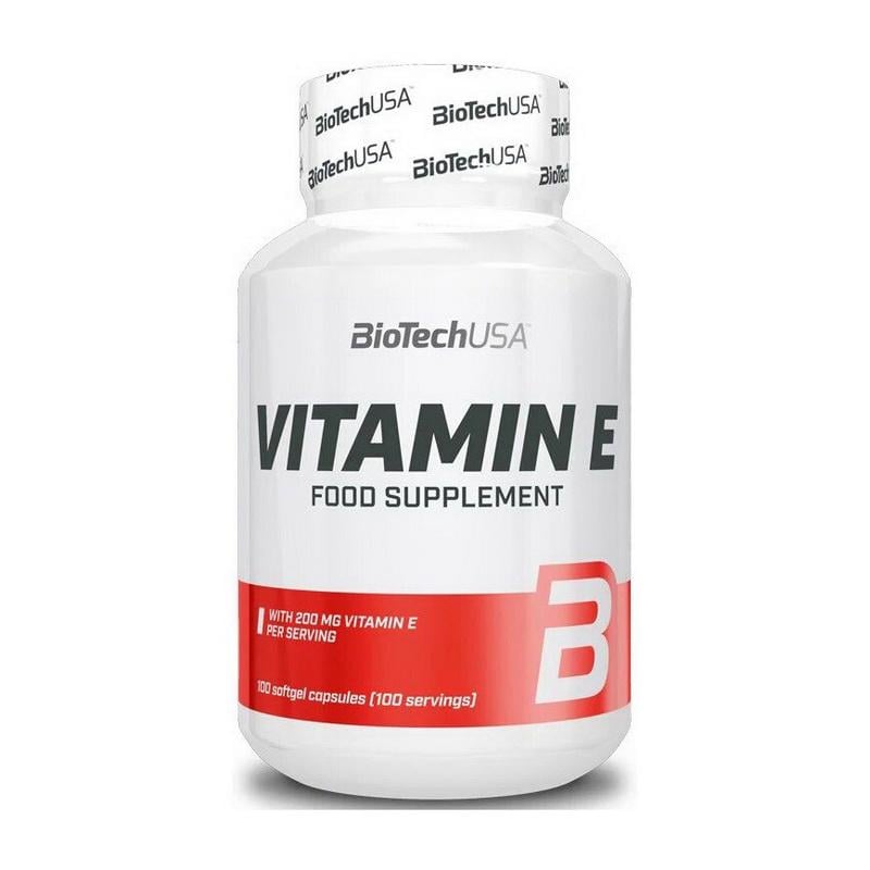 Витамин E 200 мг BioTech Vitamin E 100 мягких капс.