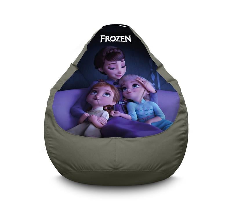 Крісло мішок Frozen Little Elsa and Anna Оксфорд XL 80х110 см Сірий