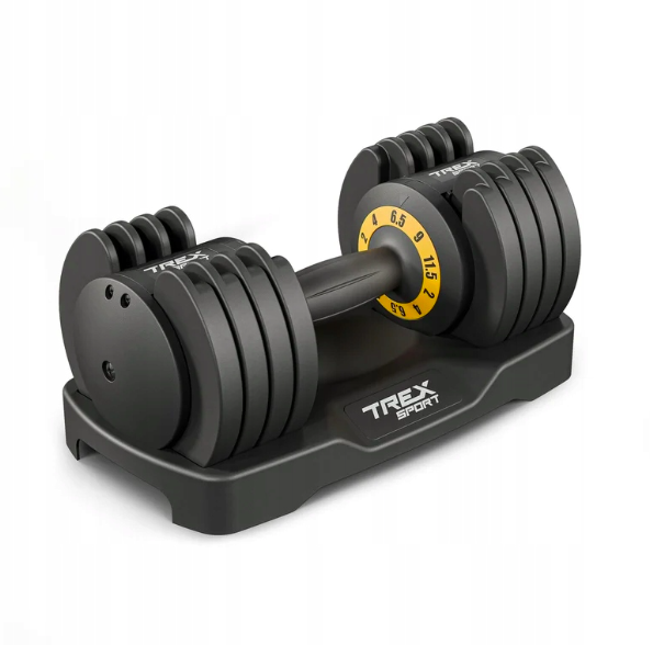 Гантель розбірна регульована TREX Sport 2-11,5 кг Чорний (4608)