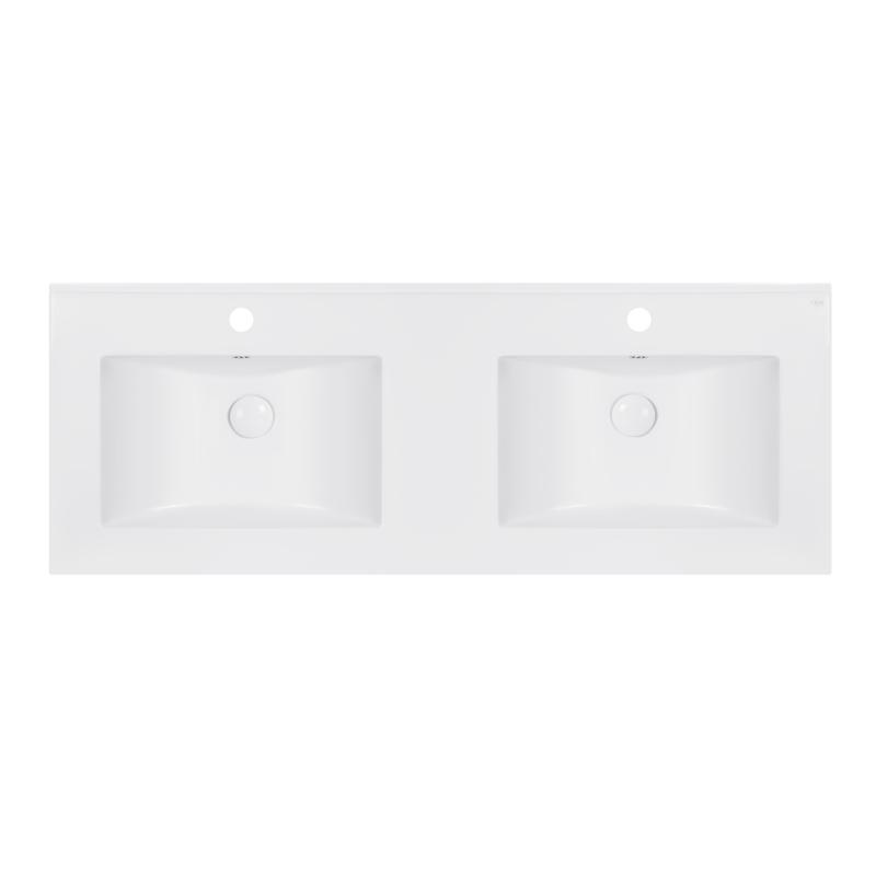 Раковина двойная Q-tap Albatross ED с донным клапаном White (QT01119120EDW)