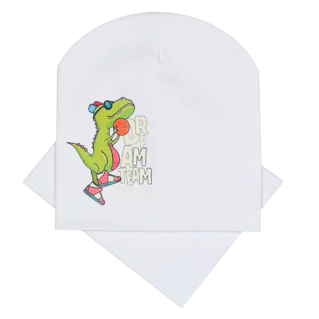 Комплект шапка с хомутом для девочки Канта Kids Hat 52-56 Белый (OC-728)