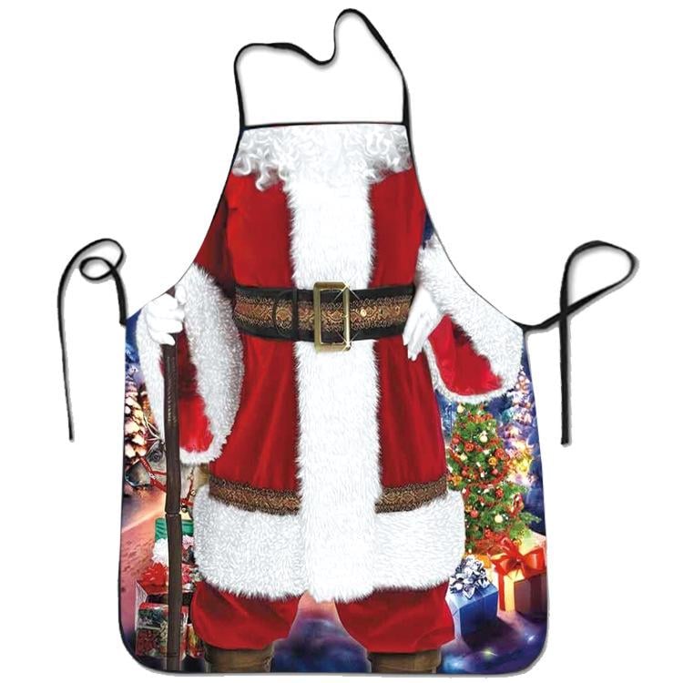 Фартук новогодний с приколом Санта Клаус 80x60 см Разноцветный (50198) Фартук новогодний с приколом Санта Клаус 80x60 см Разноцветный (50198)