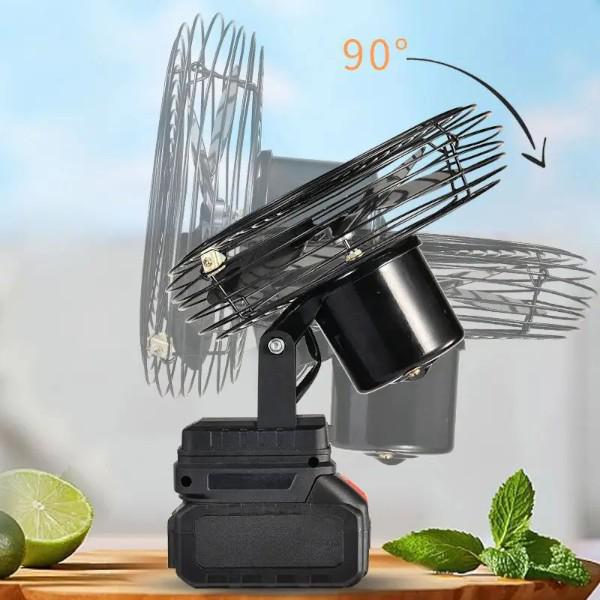 Вентилятор портативный с 2 аккумуляторами 21 V и автоповоротом Черный (VAP-8) - фото 8 Вентилятор портативный с 2 аккумуляторами 21 V и автоповоротом Черный (VAP-8) - фото 8