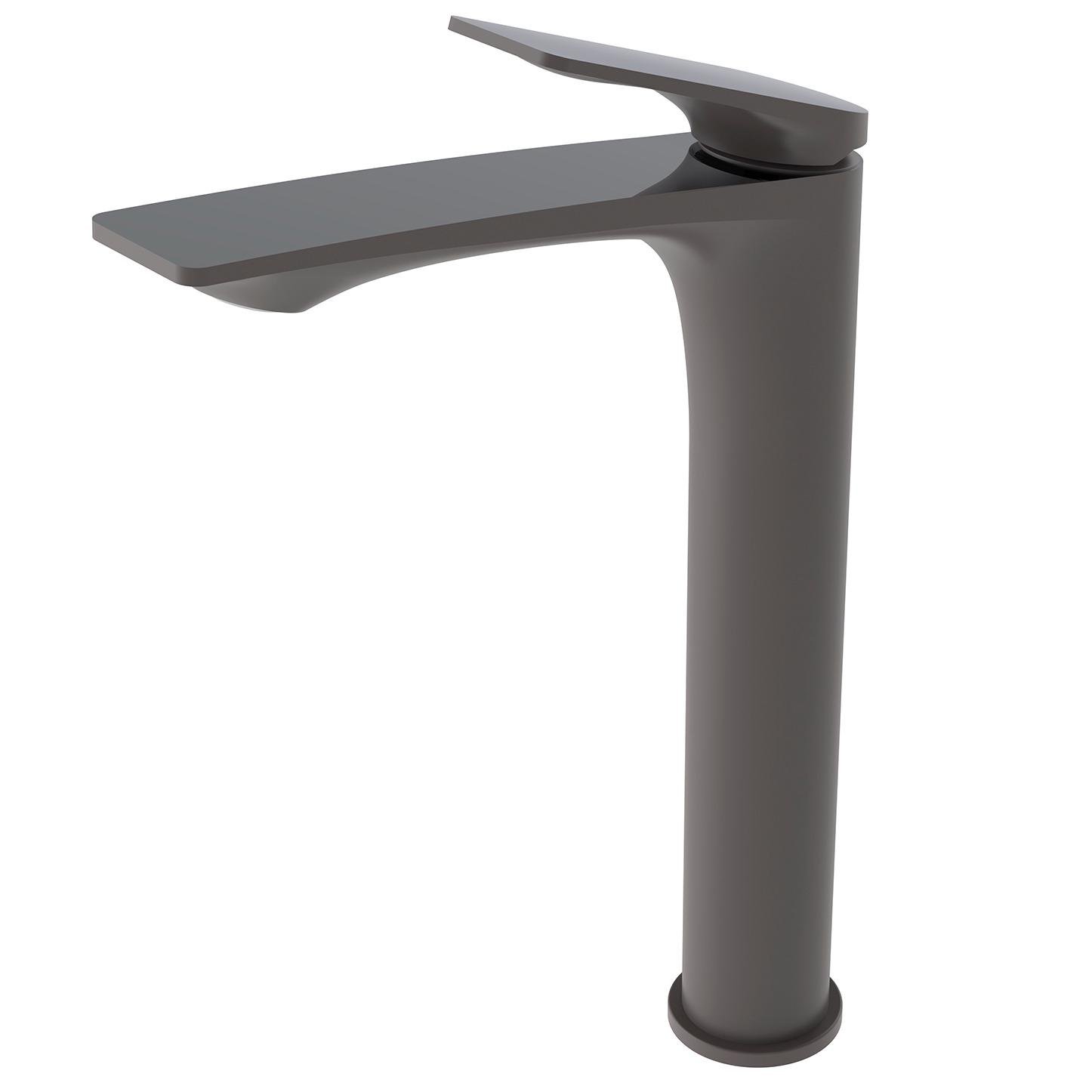 Змішувач для умивальника Q-tap Vlasta QTVLA269GMB45653 високий одноважільний Графітовий (235373)