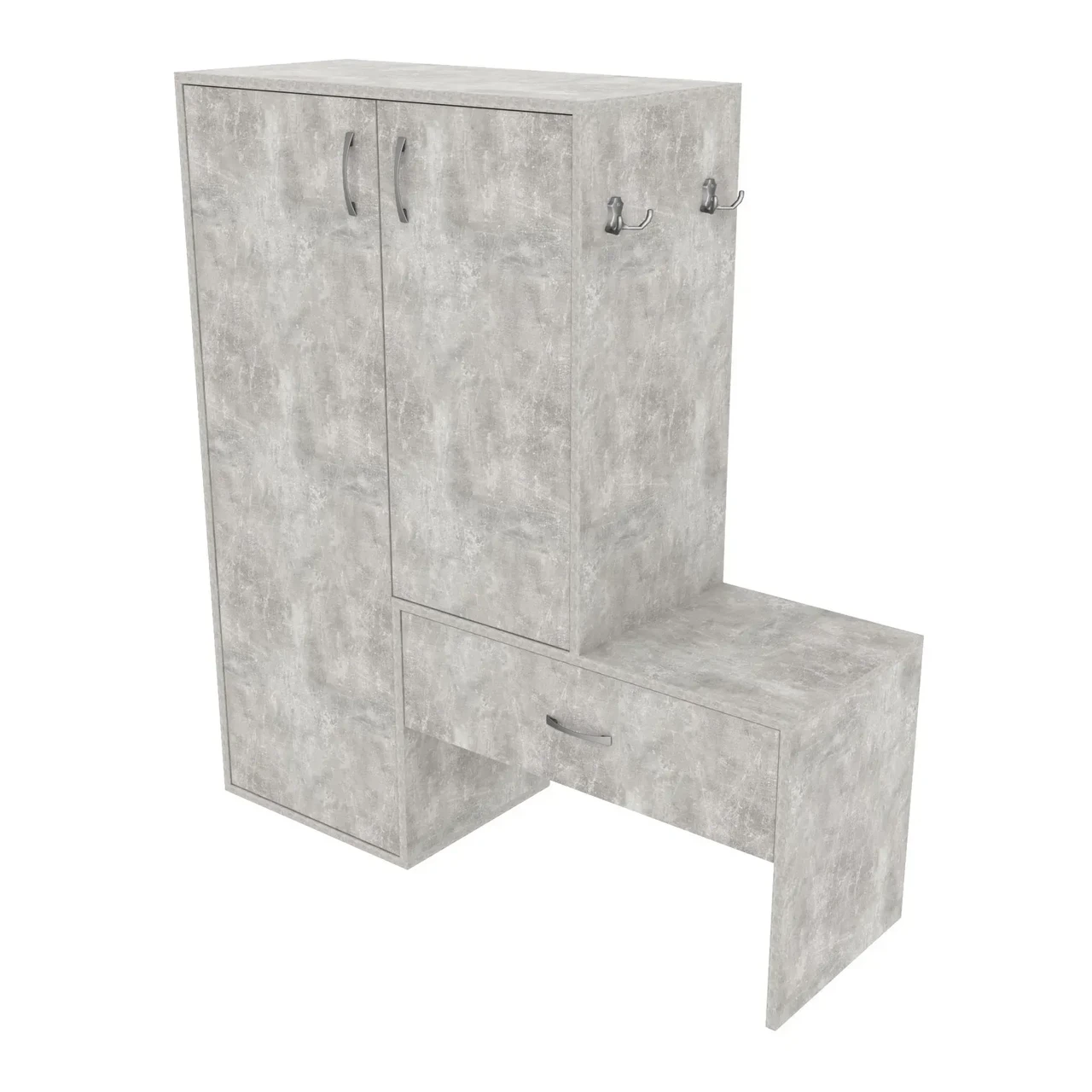 Тумба для обуви Kontinent №6 110х36х120 см Бетон (83476775)