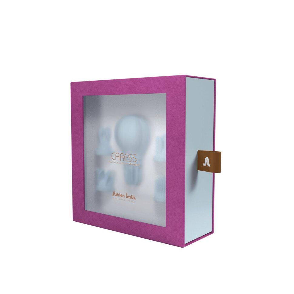 Вибратор Adrien Lastic Caress с вращающимися насадками Blue (38025404)