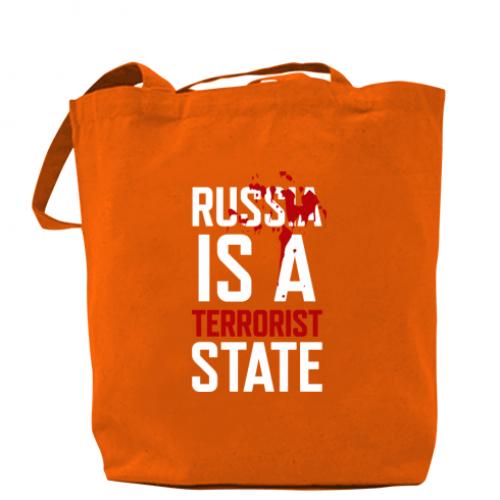 Шоппер russia is a terrorist state Оранжевый (11042251-9-167791)
