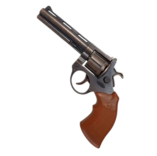 Игрушечный металлический пистолет Револьвер для стрельбы пистоном в блистере