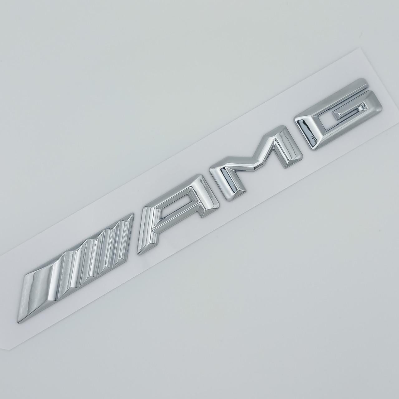 Эмблема надпись AMG Mercedes Benz 2014-2017 года ABS 18,9х1,8 см Хром глянцевый (2679536609)