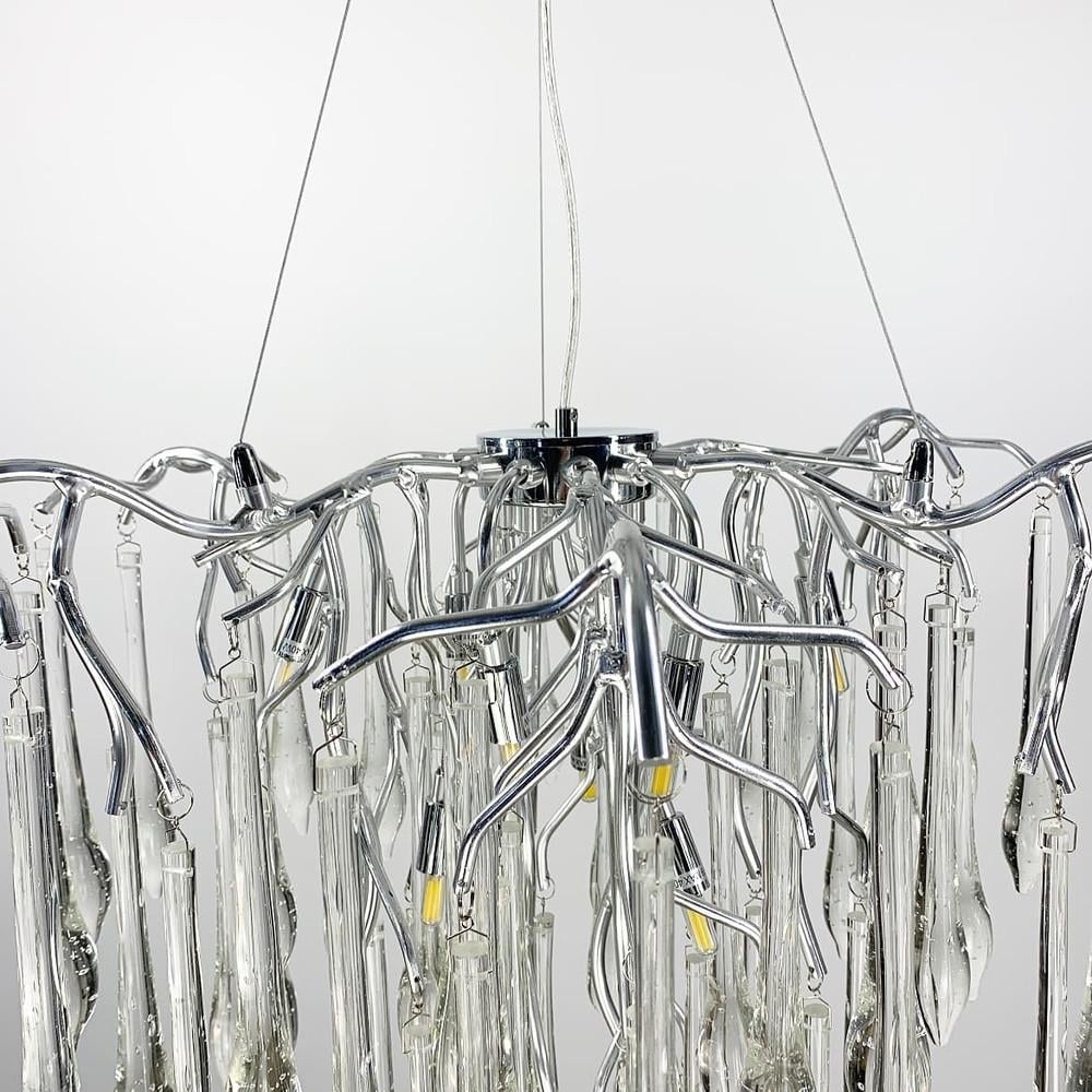 Люстра з скляними прозорими елементами 60 см (Y 03 CH/TR) - фото 6