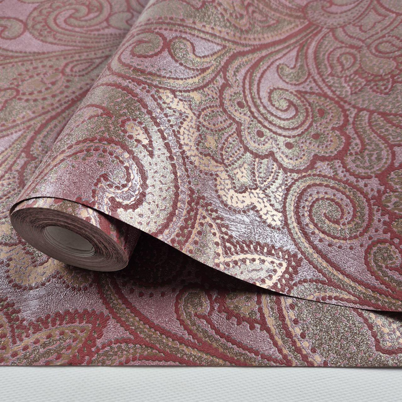 Обои виниловые на флизелине Marburg 56826 0,53х10,05 м Бордово-золотой (31144928)