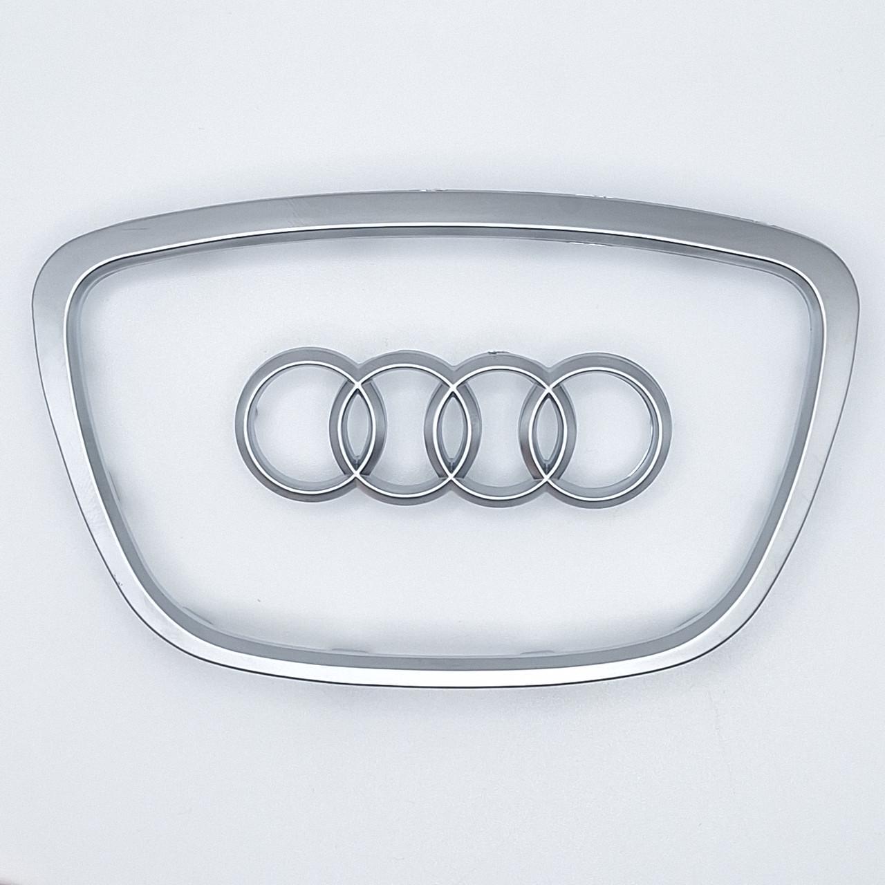 Эмблема руля Audi 112х67х2 мм Хром матовый (2325785801)