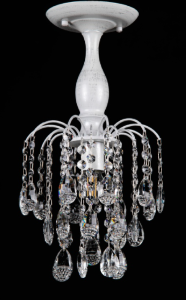 Хрустальная люстра L29943/1 W/SL Белый/Серебро (AN000313)