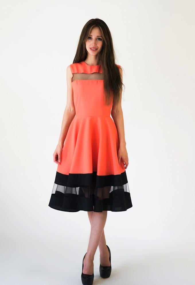 Платье Podium Stefani 21331-CORAL XXL Коралловый