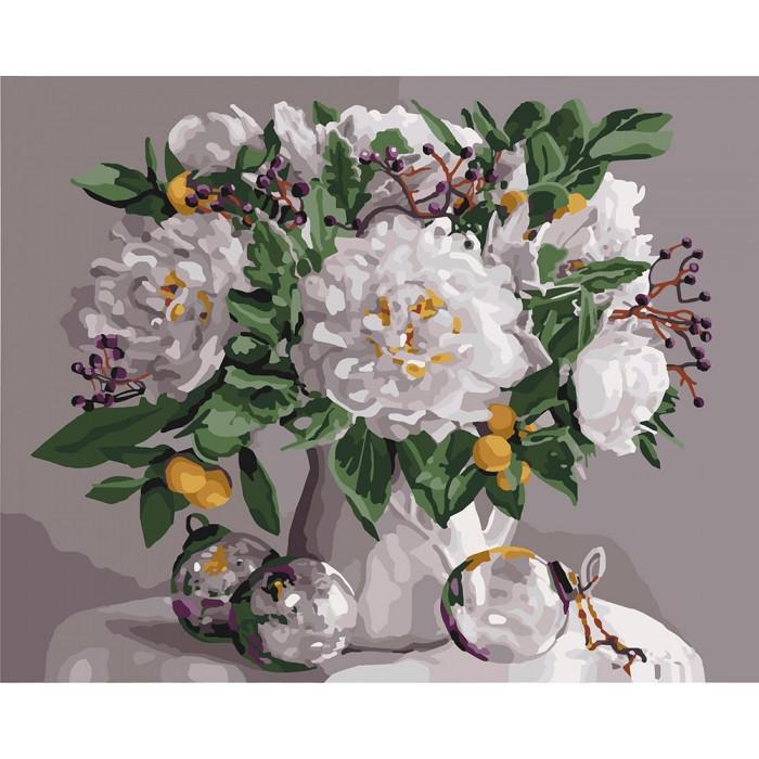 Картина за номерами Ідейка "Ароматні півонії" 40х50 см (KHO3054)