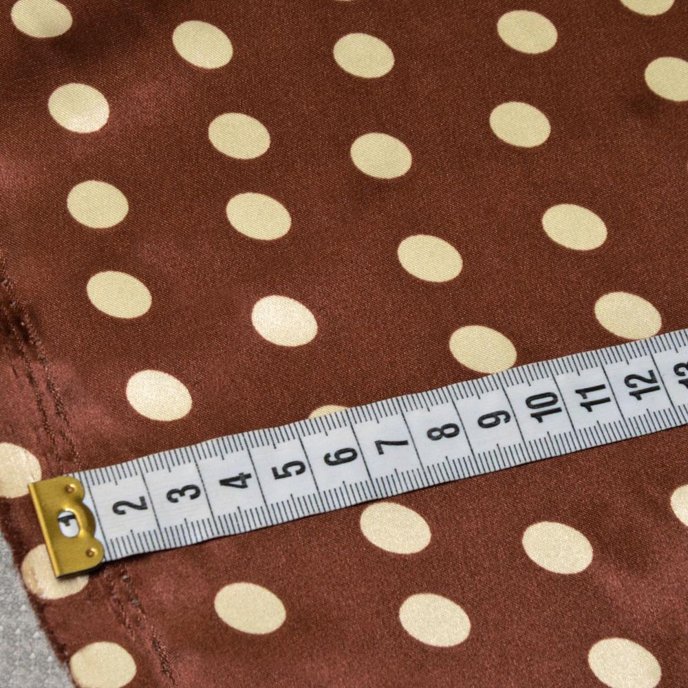 Ткань плательная атлас Горохи серед.каштан