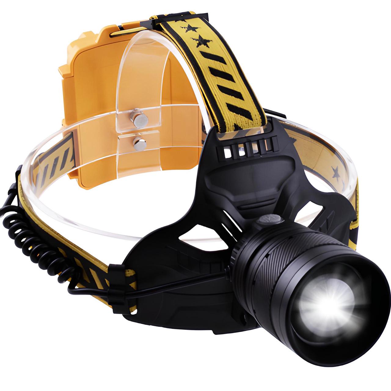 Фонарь налобный светодиодный X-Balog W648-P70 аккумуляторный мощный с оптическим зумом