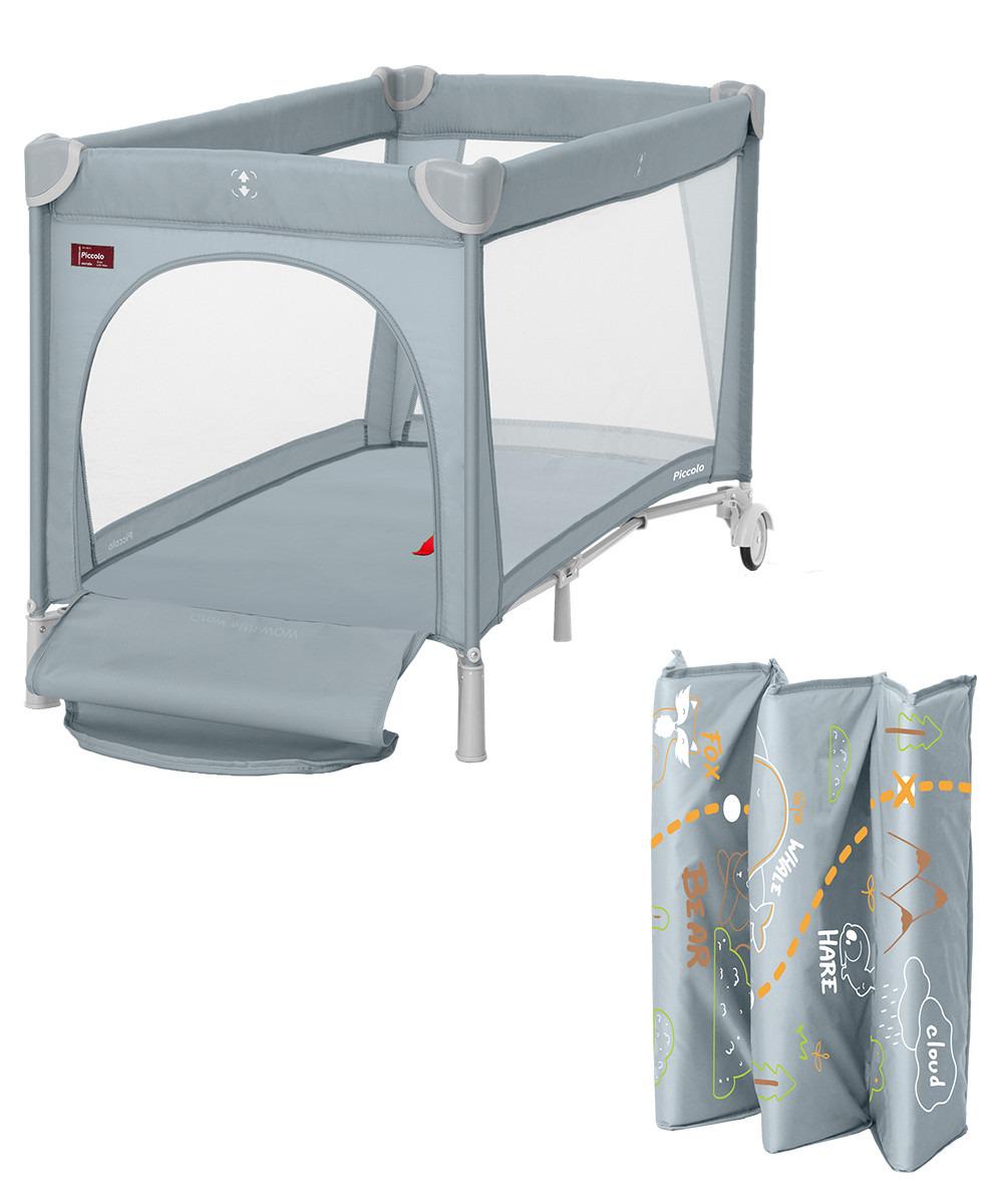 Манеж детский Carrello Piccolo+ с двухуровневым дном Ash Grey (CRL-18102) - фото 2
