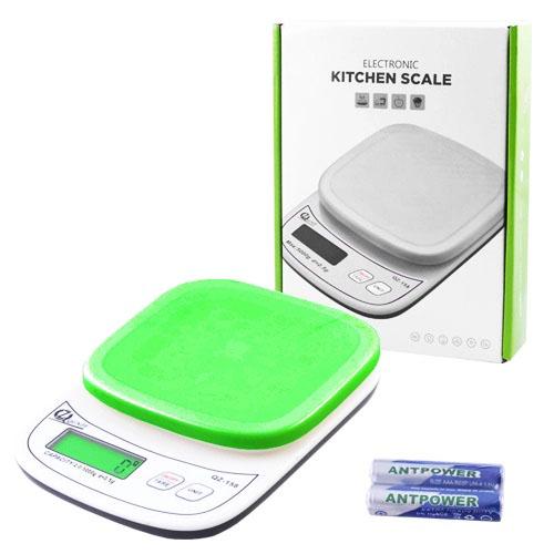 Весы кухонные QZ-158 с плоской платформой 5 кг Зеленый (ws27297) Весы кухонные QZ-158 с плоской платформой 5 кг Зеленый (ws27297)