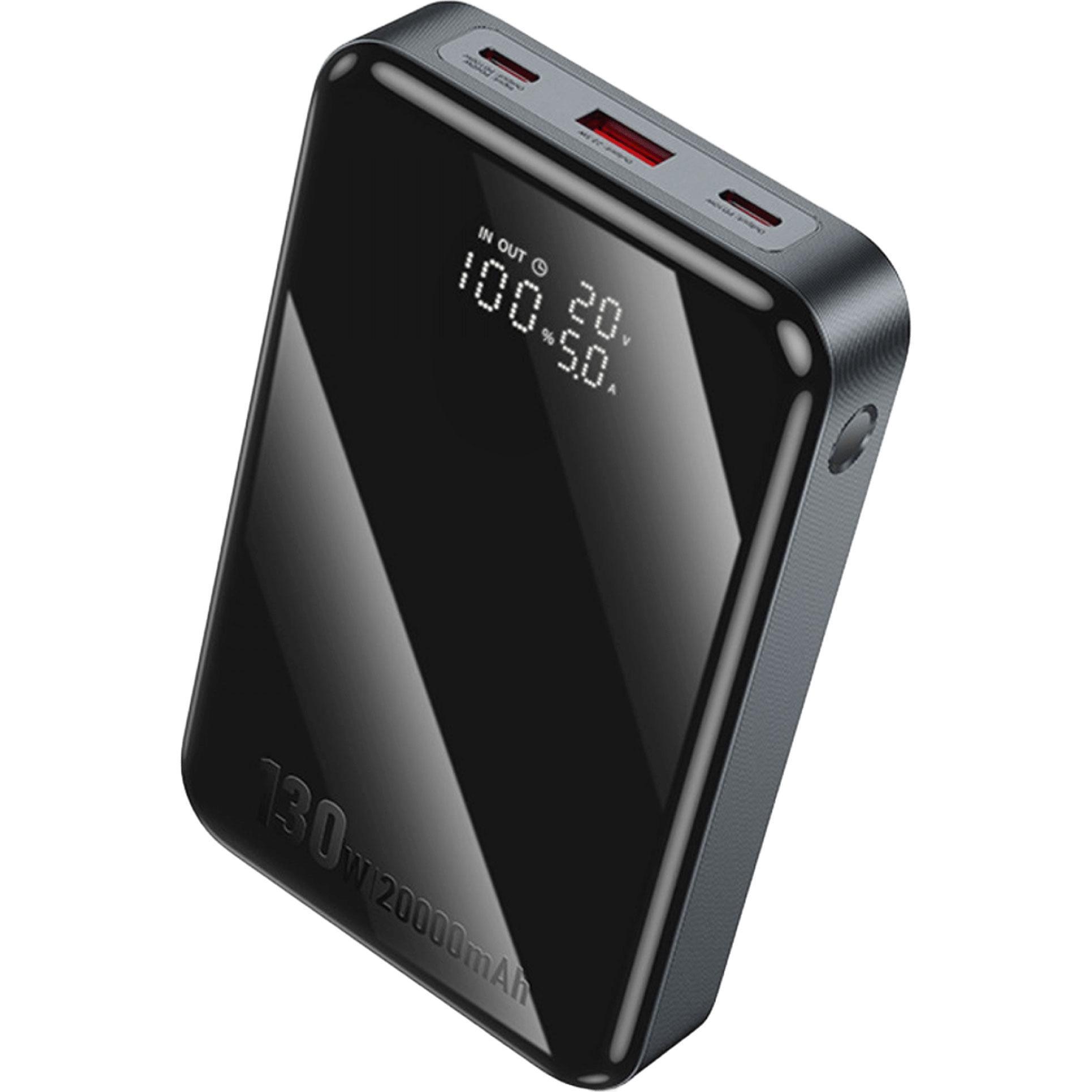 Внешний аккумулятор Hoco Q30A 20000 mAh 130W Metal Gray